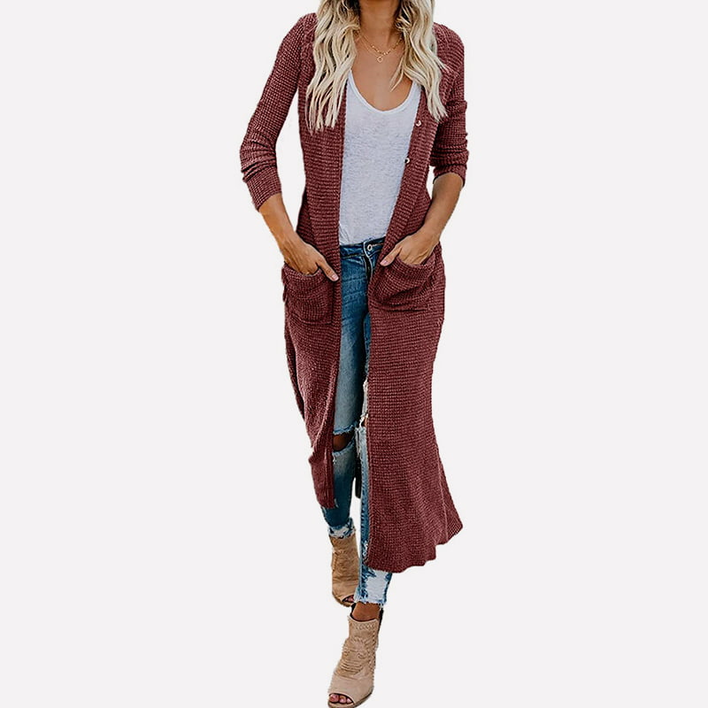 SM-K0074 브이넥 롱 솔리드 포켓 니트 가디건 코트 SM-K0074 브이넥 롱 솔리드 포켓 니트 가디건 코트
